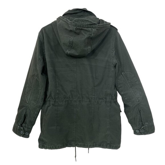 Abercrombie & Fitch Men Sz S Military‎ Hooded Quilted Lining Canvas Field Jacket - Picture 5 of 9